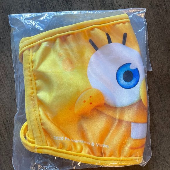 Sponge Bob Square Pants Fabric Mask - Picture 1 of 6